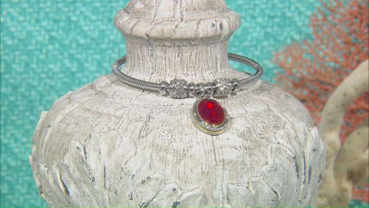 Two Tone Red Crystal with White Crystal Bracelet Video Thumbnail