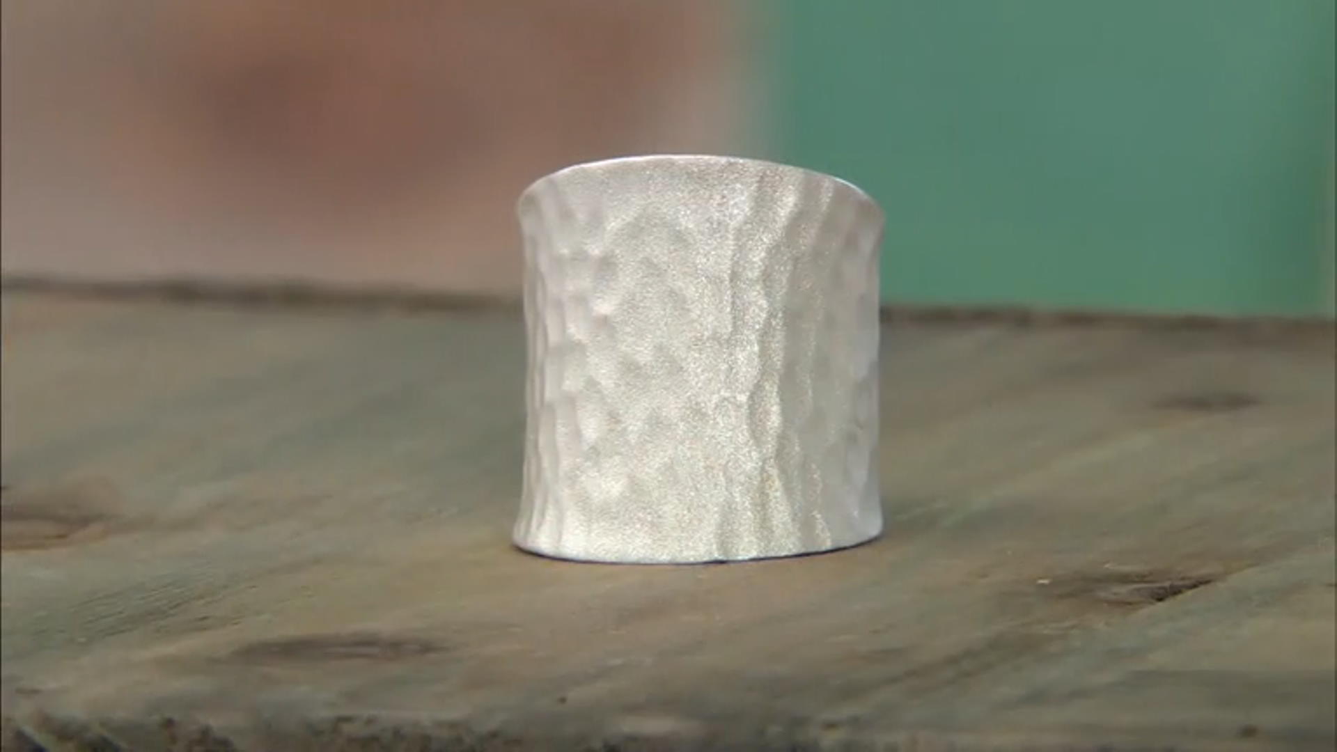 Silver Tone Hammered Ring Video Thumbnail