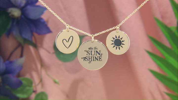 Gold Tone "Be The Sunshine" Necklace Video Thumbnail