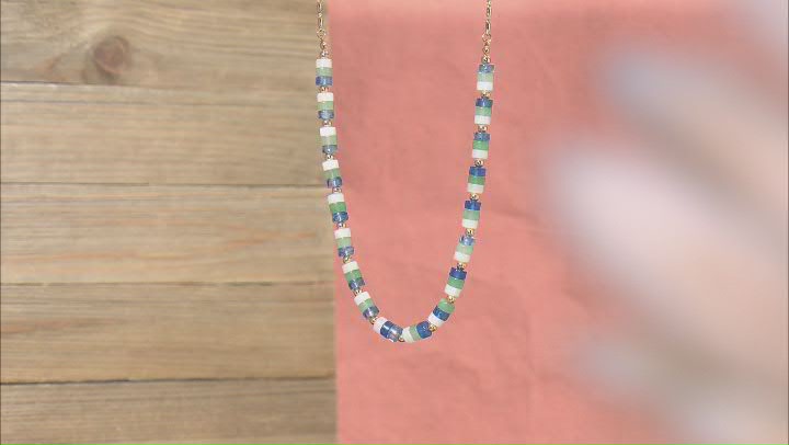 Gold Tone Resin & Bead Necklace Video Thumbnail