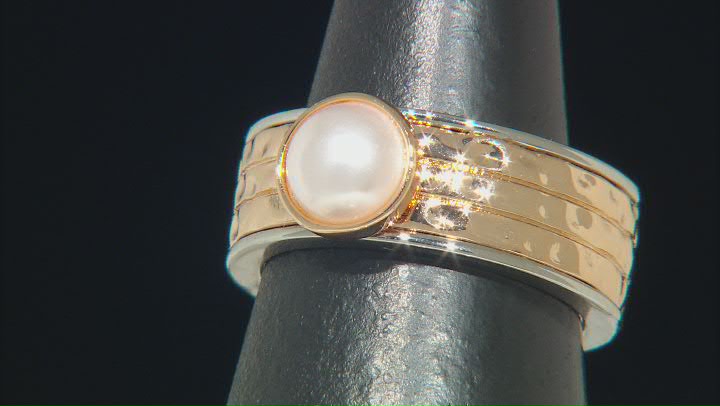Pearl Simulant Two-Tone Ring Video Thumbnail
