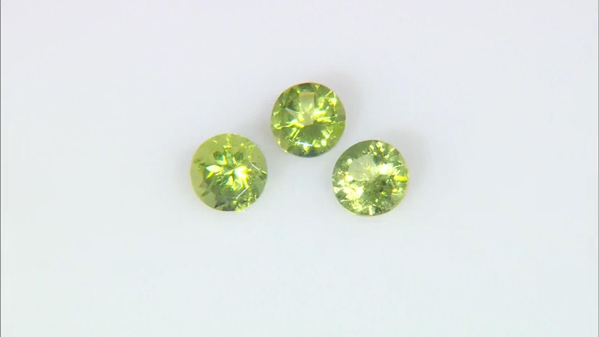 Peridot 5mm Round Set of 3 1.20ctw Video Thumbnail