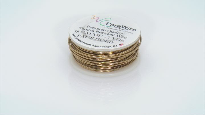 18 Gauge Round Wire in Faux Gold Color Appx 7 Yards Video Thumbnail