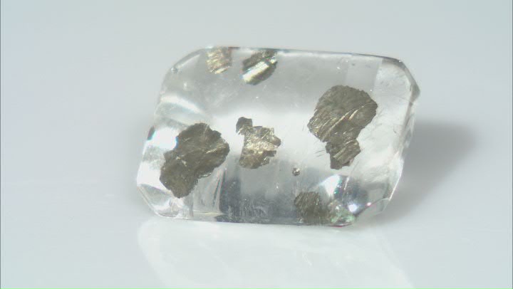 Pyrite in Quartz 18x13mm Rectangular Octagonal Buff Top And Quantum Cut 11.65ct Video Thumbnail