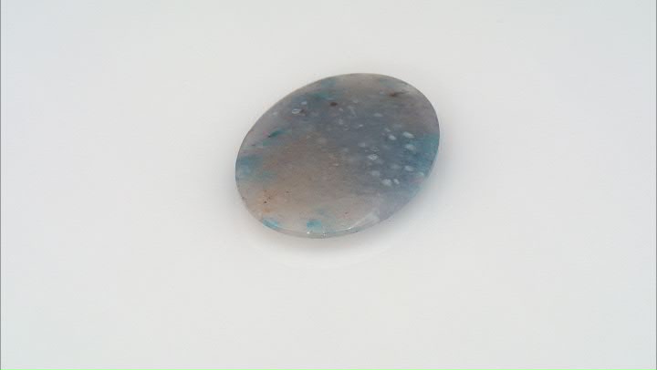 Quartzite With Lazulite Inclusions Oval Cabochon 30.00ct Video Thumbnail