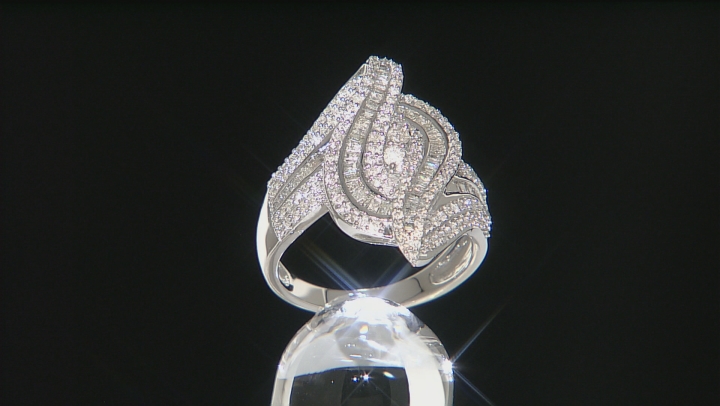 White Diamond 10k White Gold Ring 1.25ctw Video Thumbnail