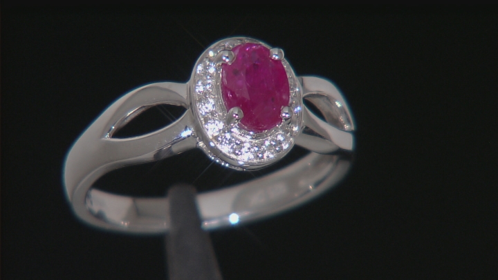 Mahaleo Ruby Sterling Silver Ring .79ctw Video Thumbnail