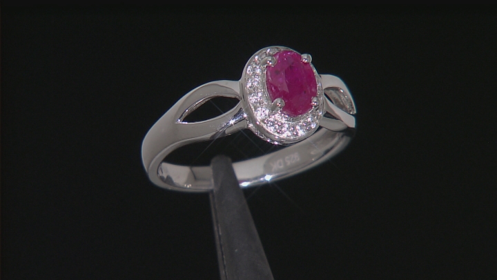 Mahaleo Ruby Sterling Silver Ring .79ctw Video Thumbnail