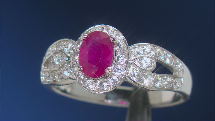 Mahaleo Ruby Sterling Silver Ring .96ctw Video Thumbnail
