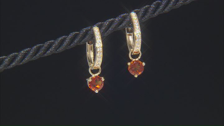 Madeira Citrine 18k Yellow Gold Over Silver Dangle Earrings 1.58ctw