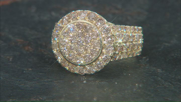 Candlelight Diamonds™ 10k Yellow Gold Cluster Ring 3.00ctw Video Thumbnail