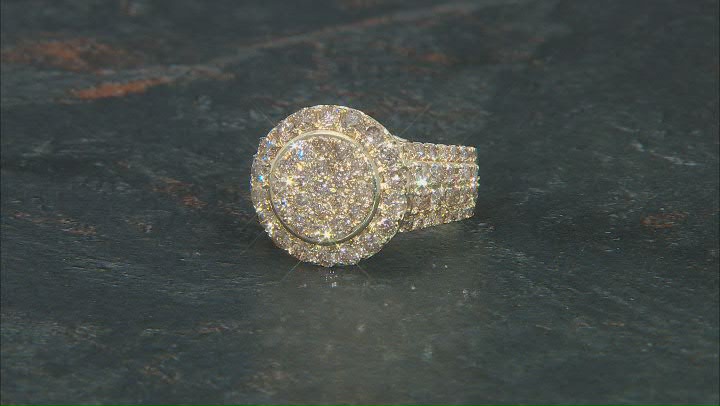 Candlelight Diamonds™ 10k Yellow Gold Cluster Ring 3.00ctw Video Thumbnail