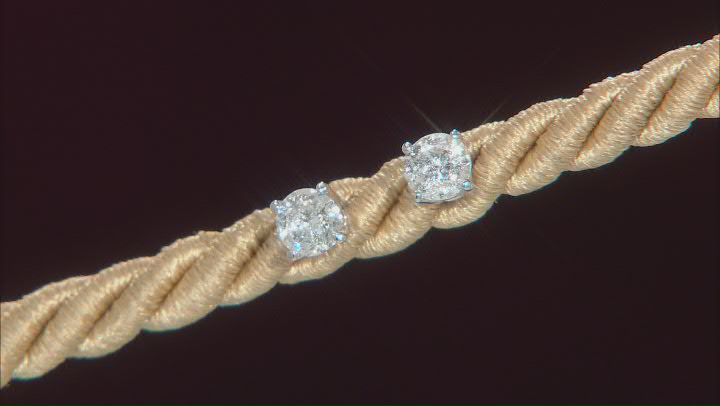 White Diamond 14k White Gold Stud Earrings 0.75ctw Video Thumbnail