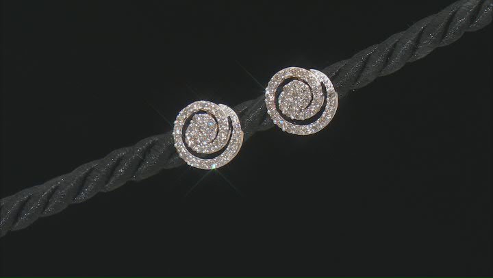 Candlelight Diamonds™ 10k Yellow Gold Cluster Jacket Earrings 0.70ctw Video Thumbnail
