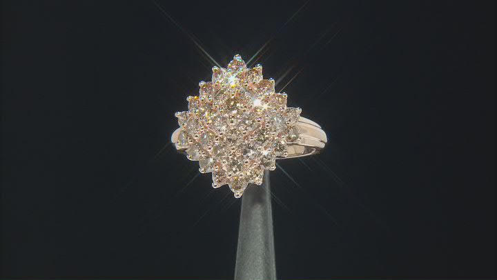 Rose d' Champ Diamonds™ 10k Rose Gold Cluster Ring 2.00ctw Video Thumbnail