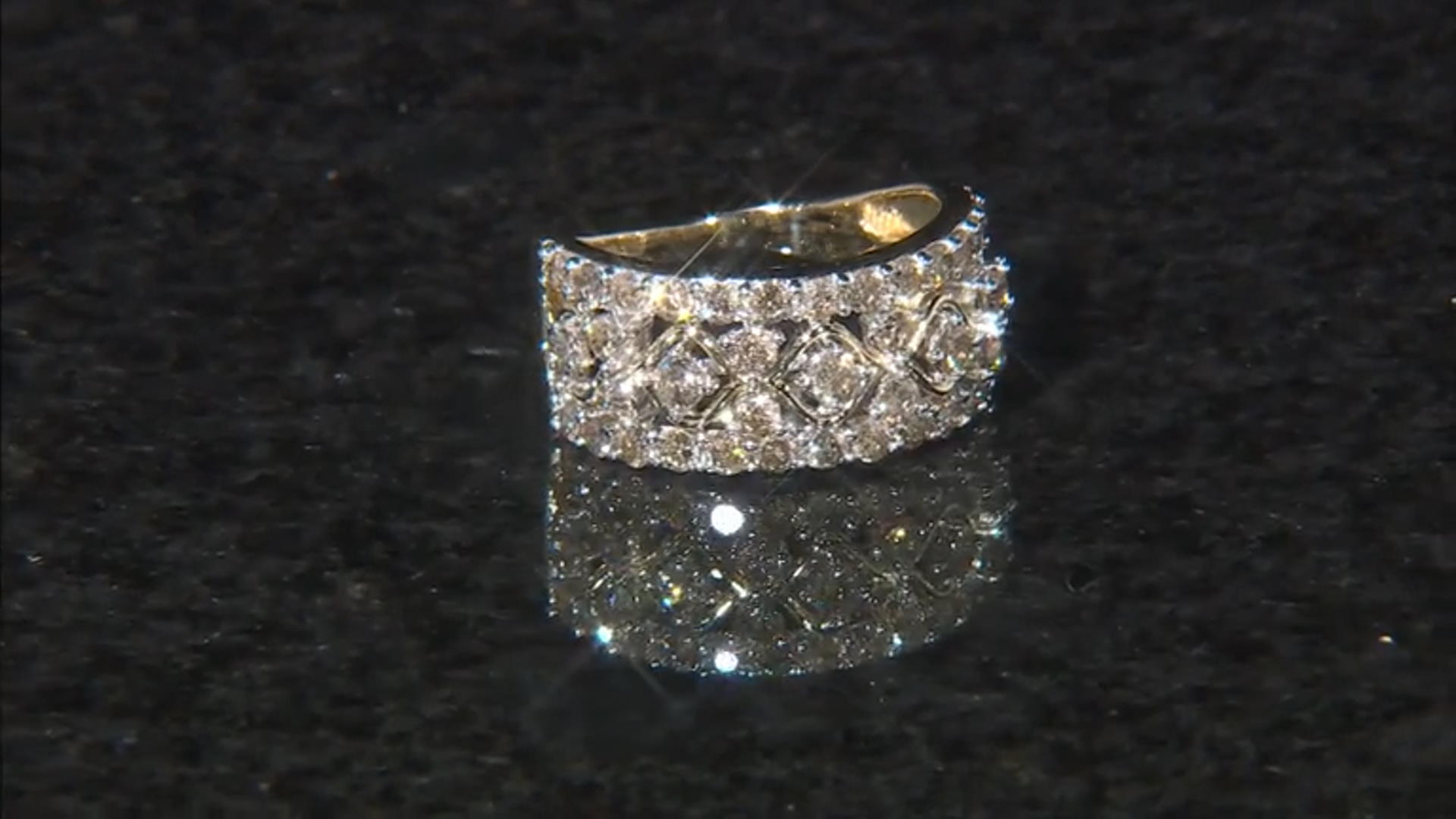 Champagne Diamond 10k Yellow Gold Band Ring 1.50ctw Video Thumbnail