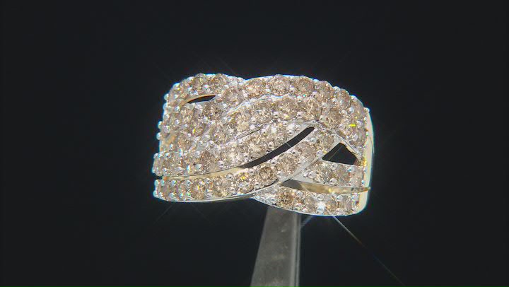 Candlelight Diamonds™ 10k Yellow Gold Crossover Ring 2.00ctw Video Thumbnail