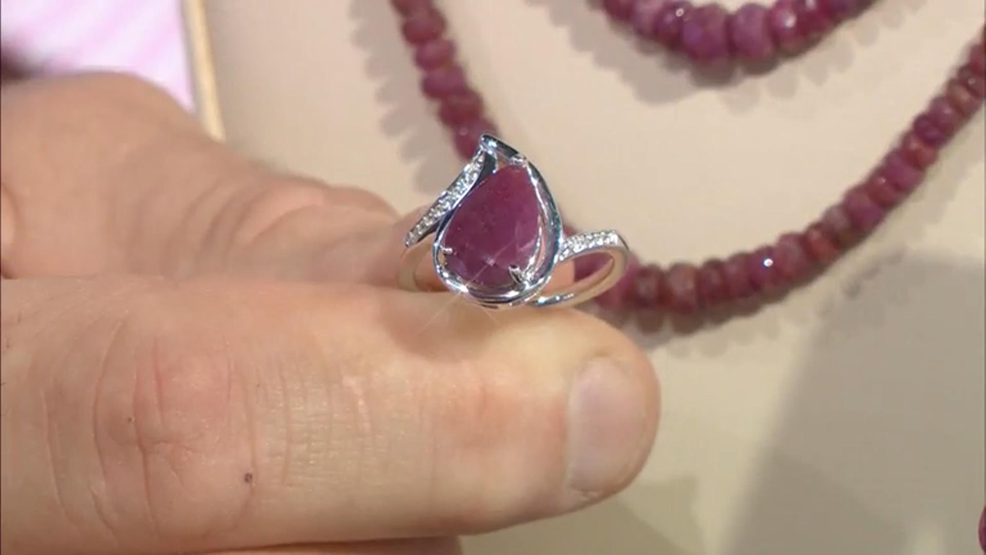 Red Ruby Rhodium Over Sterling Silver Ring 4.06ctw Video Thumbnail