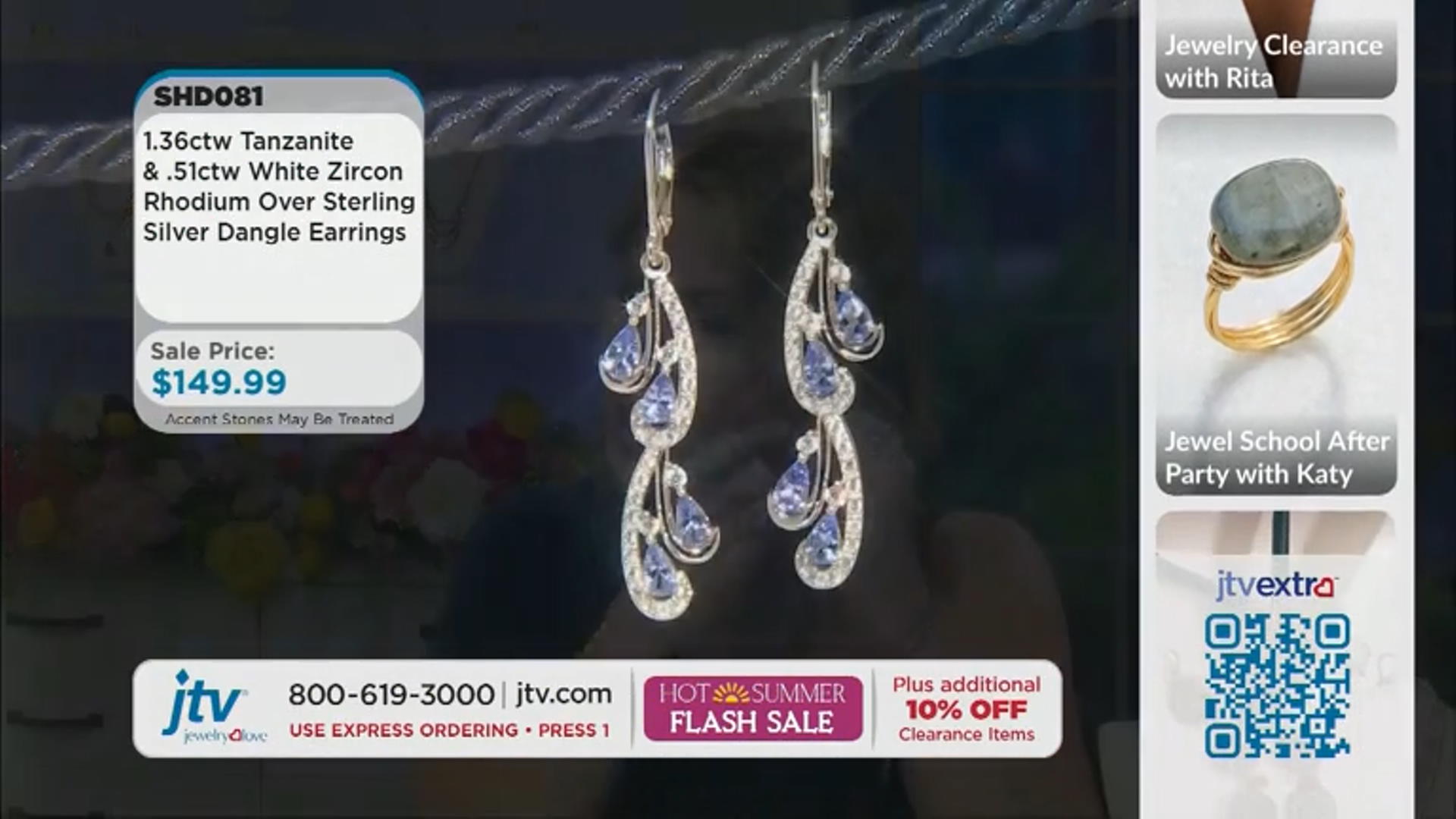 Tanzanite Rhodium Over Sterling Silver Dangle Earrings 1.87ctw Video Thumbnail