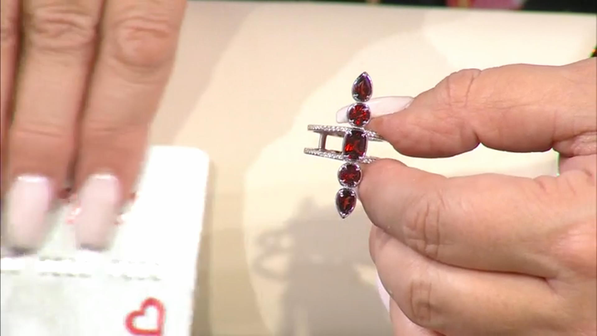 Red Garnet Rhodium Over Sterling Silver Ring 3.31ctw Video Thumbnail
