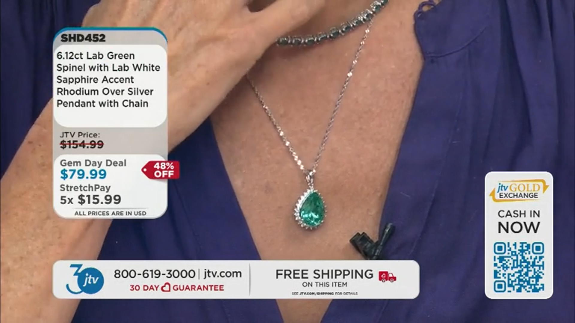 Green Lab Created Spinel Rhodium Over Sterling Silver Pendant with Chain 6.18ctw Video Thumbnail