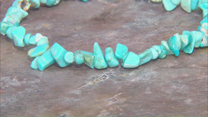 Blue Sleeping Beauty Turquoise Chip Stretch Bracelet Video Thumbnail