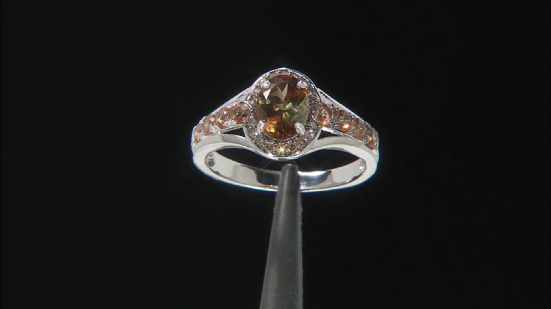 Brown Andalusite Rhodium Over Sterling Silver Ring 1.60ctw Video Thumbnail