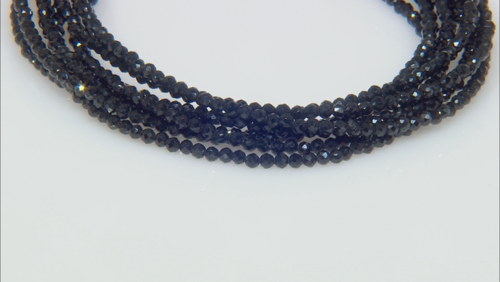 Black Spinel Rhodium Over Sterling Silver Bracelet Approximately 46.75ctw Video Thumbnail