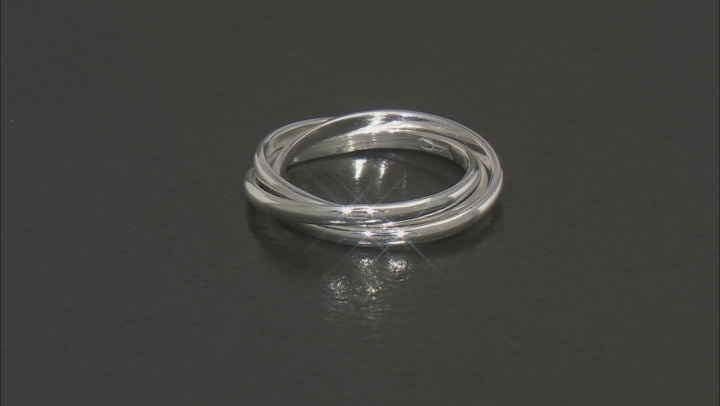 Sterling Silver Polished Triple Band Ring Video Thumbnail