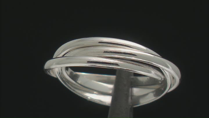 Sterling Silver Polished Triple Band Ring Video Thumbnail