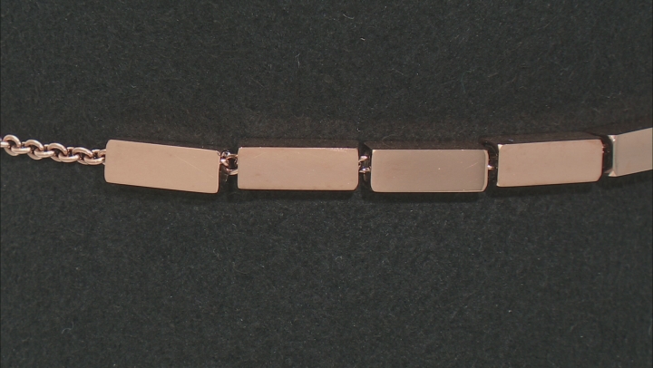 Sophisticated Steel® Rose Tone Stainless Steel Tube Bar Bracelet Video Thumbnail