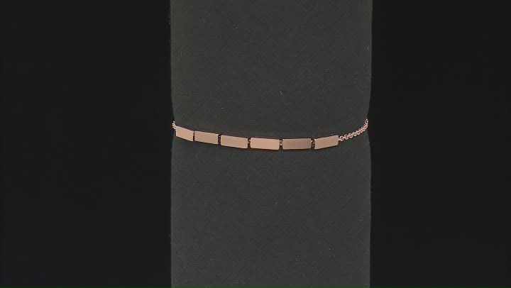 Sophisticated Steel® Rose Tone Stainless Steel Tube Bar Bracelet Video Thumbnail