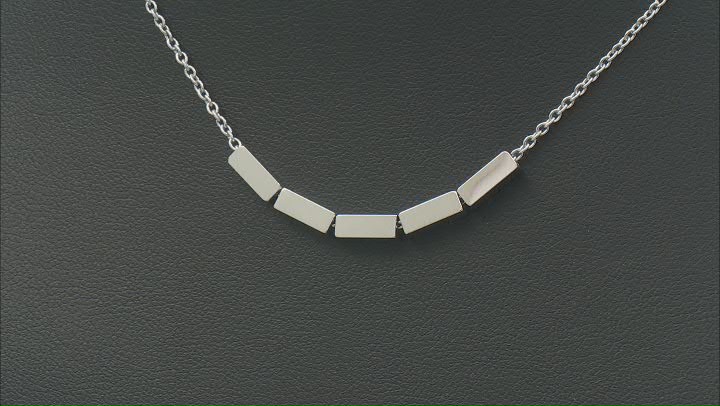 Stainless Steel Tube Bar Adjustable 18 Inch Necklace Video Thumbnail