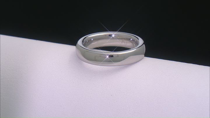 Stainless Steel High Polish 5mm Band Ring Video Thumbnail