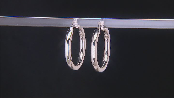 Stainless Steel Hoop Earring Set of 2 Video Thumbnail