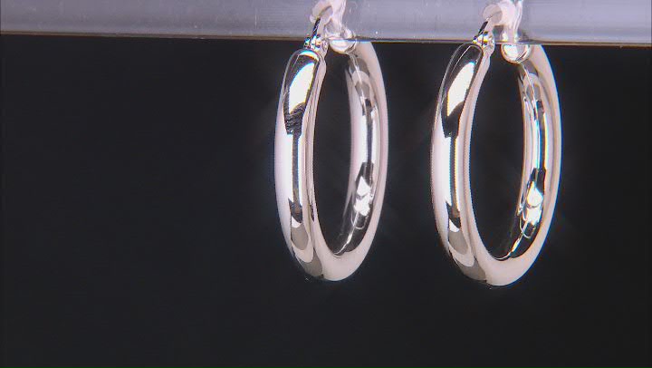 Stainless Steel Hoop Earring Set of 2 Video Thumbnail