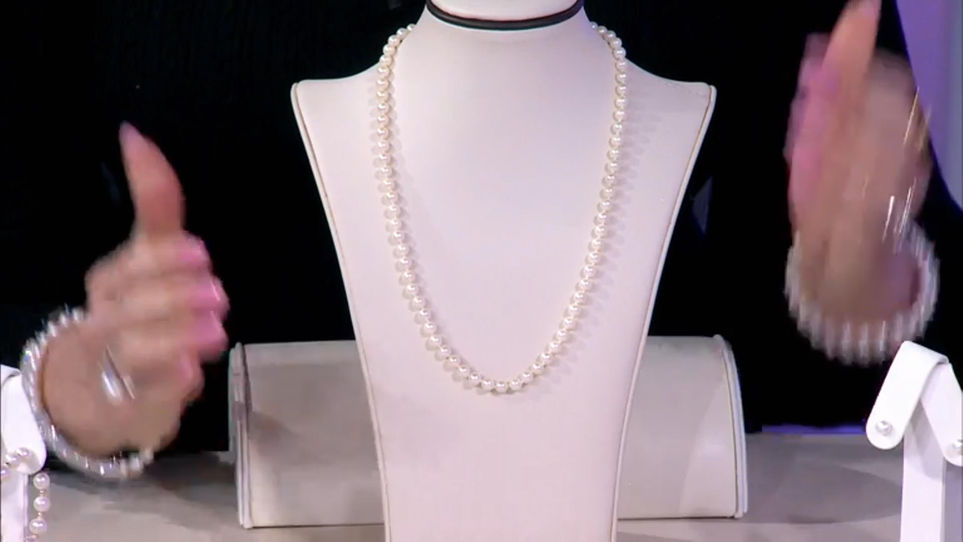 White Cultured Japanese Akoya Pearls 14K Yellow Gold 18 Inch Strand Necklace 5-5.5mm Video Thumbnail