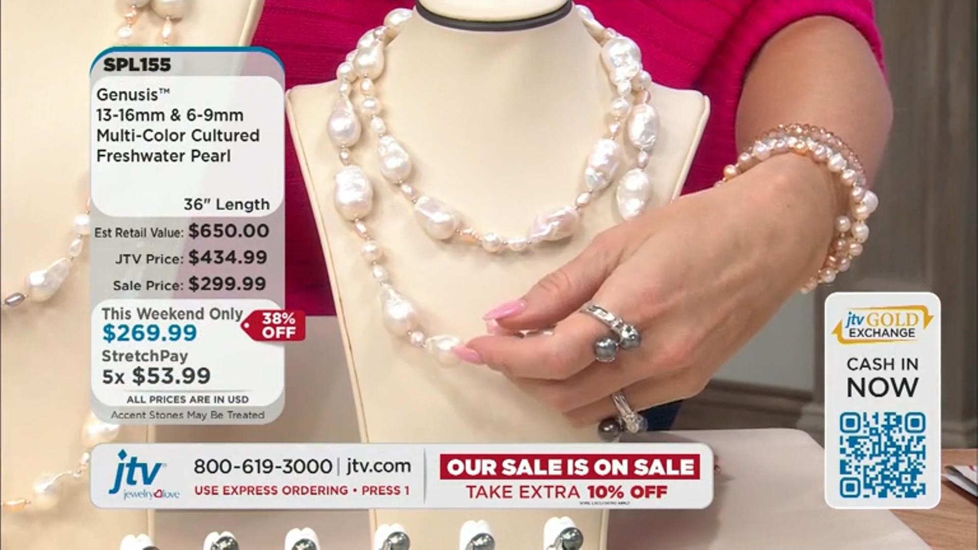 Genusis™ Multi-Color Cultured Freshwater Pearl Rhodium Over Silver 36 Inch Necklace Video Thumbnail