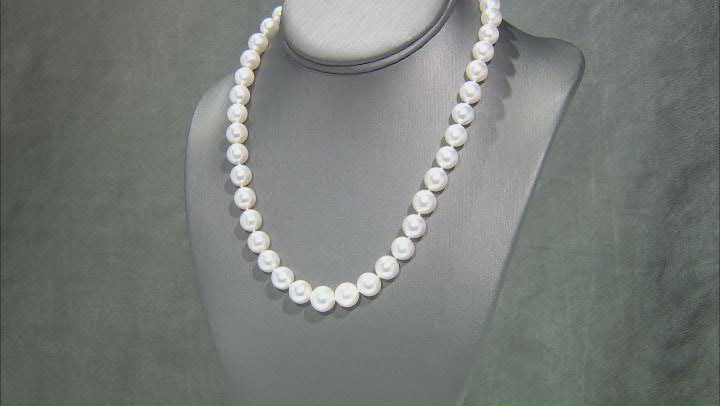 White Cultured South Sea Pearl 14k Yellow Gold 18 Inch Necklace Video Thumbnail