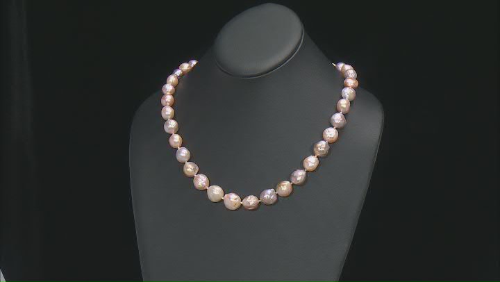 Genusis™ Cultured Freshwater Pearl Rhodium Over Sterling Silver 20 Inch Strand Necklace Video Thumbnail