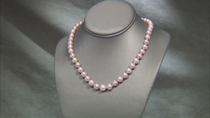 Genusis™ Pink Cultured Freshwater Pearl Rhodium Over Sterling Silver 18 Inch Strand Necklace Video Thumbnail