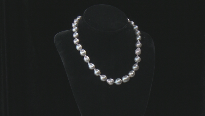 Genusis™ Platinum Cultured Freshwater Pearl Rhodium Over Sterling Silver Necklace Video Thumbnail