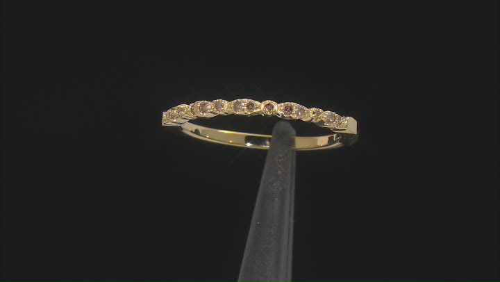 Cultured Freshwater Pearl And Champagne Diamond 18k Gold Over Silver Ring Set .35ctw Video Thumbnail