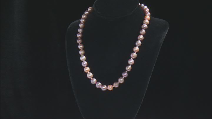 Genusis™ Multi-Color Cultured Freshwater Pearls Rhodium Over Sterling 20 Inch Necklace Strand Video Thumbnail