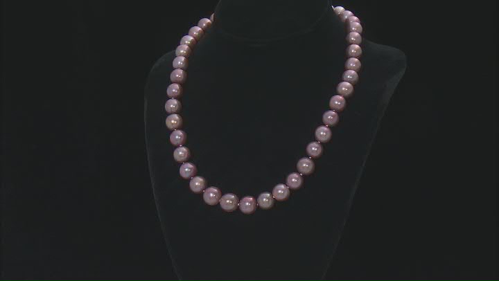 Genusis™ Lavender Cultured Freshwater Pearl Rhodium Over Sterling Silver 20 Inch Necklace Video Thumbnail