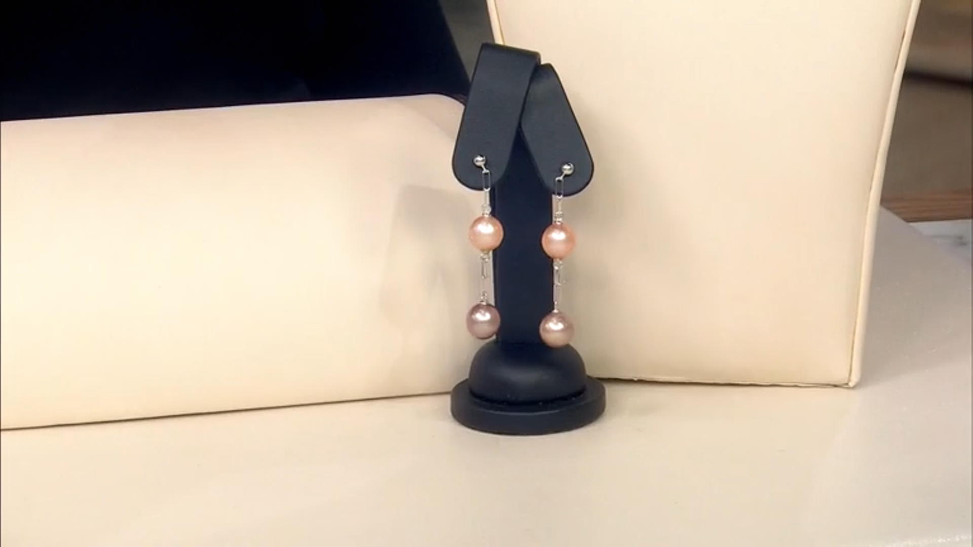 Genusis™ Multi-Color Cultured Freshwater Pearl Rhodium Over Sterling Silver Earrings Video Thumbnail