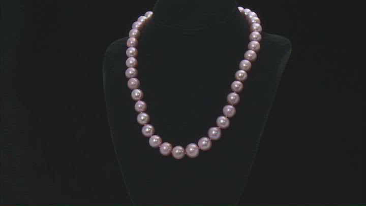 Genusis™ Pink Cultured Freshwater Pearl Rhodium Over Sterling Silver 20 Inch Necklace Video Thumbnail