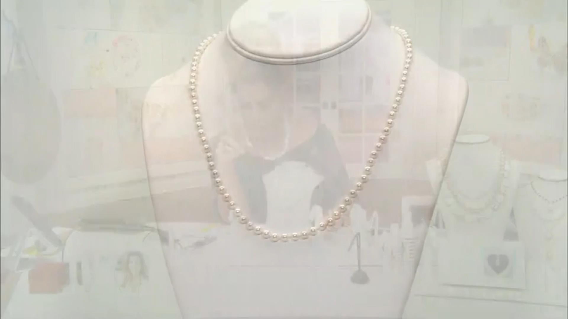Genusis™ White Cultured Freshwater Pearl 14k Yellow Gold Necklace Video Thumbnail