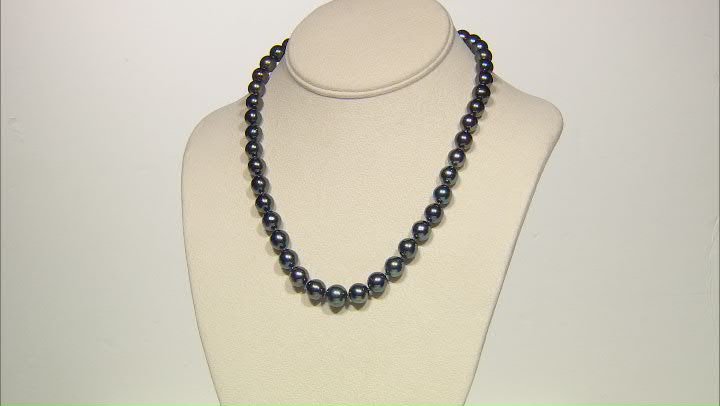 Cultured Tahitian Pearl Rhodium Over 14k White Gold Necklace Video Thumbnail