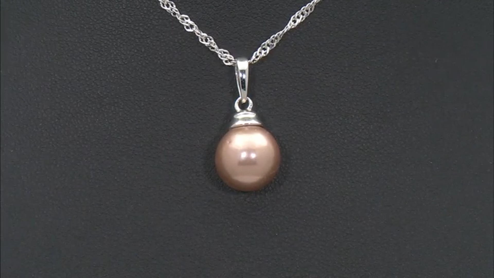 Genusis™ Natural Color Cultured Freshwater Pearl Rhodium Over Sterling Silver Pendant with Chain Video Thumbnail
